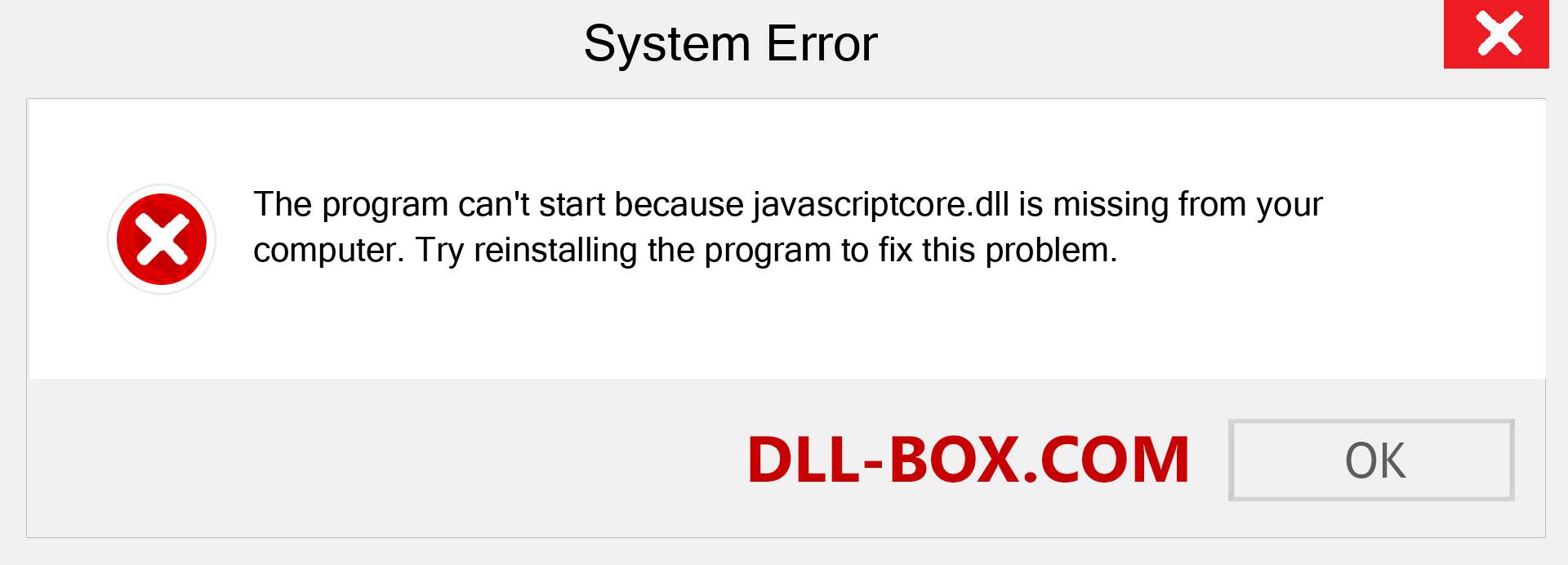  javascriptcore.dll file is missing?. Download for Windows 7, 8, 10 - Fix  javascriptcore dll Missing Error on Windows, photos, images